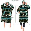 imageLazyOne Oversized Blanket Hoodie Oversized Hoodies for Women and Men One Size Fits All Wearable BlanketsHorse Fair Isle