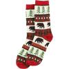 imageLazyOnes Men and Womens Novelty Crew Socks Funny Gifts For Men and Women Christmas SocksBear Fair Isle