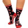 imageLazyOnes Men and Womens Novelty Crew Socks Funny Gifts For Men and Women Christmas SocksCandy Cane