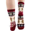 imageLazyOnes Men and Womens Novelty Crew Socks Funny Gifts For Men and Women Christmas SocksGinger Bread Fair Isle