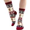imageLazyOnes Men and Womens Novelty Crew Socks Funny Gifts For Men and Women Christmas SocksGinger Bread Fair Isle