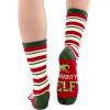 imageLazyOnes Men and Womens Novelty Crew Socks Funny Gifts For Men and Women Christmas SocksNaughty Elf