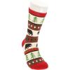 imageLazyOnes Men and Womens Novelty Crew Socks Funny Gifts For Men and Women Christmas SocksBear Fair Isle
