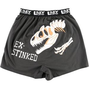 imageLazy One Funny Animal Boxers Novelty Boxer Shorts Humorous Underwear Gag Gifts for Men Dinosaur Bones Fossil TRex Ex Stinked Small