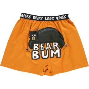 imageLazy One Funny Animal Boxers Novelty Boxer Shorts Hunorous Kids Underwear Gag Gifts for BoysBear Bum Orange Kid Boxer