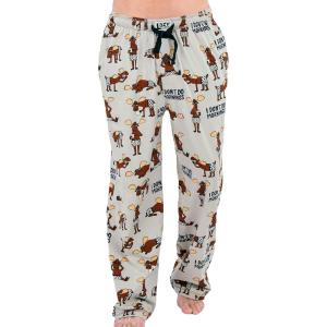 imageLazy One Funny Moose Pajama Pants for Men Mens Separate Bottoms Lounge PantsLight Grey Dont Do Mornings Moose Pajama Pants