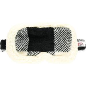 imageLazy One Plush Sleep Masks for Women Washable Polyester Eye Covers for AdultsBlack and White Plaid Sleep Mask