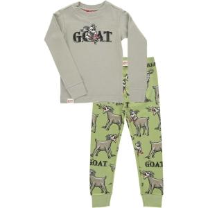 imageLazy One Warm LongSleeve PJ Sets for Girls and Boys Funny Kids Pajama Sets Cozy ComfyThe Goat Pajama Sets