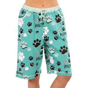 imageLazy One Womens Bermuda Shorts with Elastic Waistband and Scoop Pockets Animal Designs XSXLDog Mom Bermuda Shorts