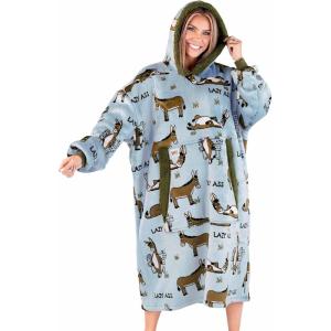 imageLazyOne Oversized Blanket Hoodie Oversized Hoodies for Women and Men One Size Fits All Wearable BlanketsDonkey