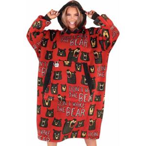 imageLazyOne Oversized Blanket Hoodie Oversized Hoodies for Women and Men One Size Fits All Wearable BlanketsDont Wake the Bear