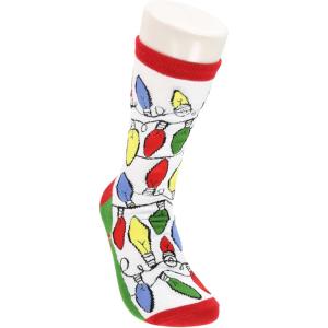 imageLazyOnes Men and Womens Novelty Crew Socks Funny Gifts For Men and Women Christmas SocksLights Out