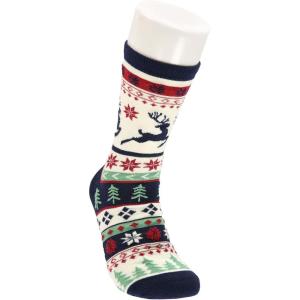 imageLazyOnes Men and Womens Novelty Crew Socks Funny Gifts For Men and Women Christmas SocksTree Fair Isle