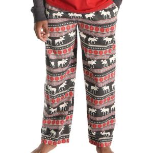 imageLazy One Pajama Pants For Men Mens Separate Bottoms Lounge Pants Animal Nordic Moose Fair Isle XSMALL
