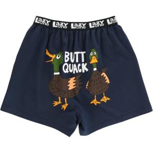 imageLazy One Funny Animal Boxers Humorous Underwear Novelty Boxer Shorts Gag Gifts for MenButt Quack Kid Boxer