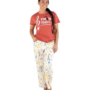 imageLazy One Womens Aquatic Pajama Set  Cute Ocean ampamp Coastal Animal Loungewear for Comfort and FunTreble Maker Pajama Set