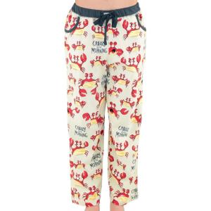 imageLazy One Pajamas for Women Cute Ocean Pajama Pants and Top SeparatesCrabby in the Am Pajama Pant