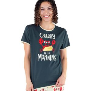 imageLazy One Pajamas for Women Cute Ocean Pajama Pants and Top SeparatesCrabby in the Am Pajama Shirt