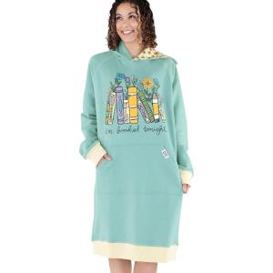 imageLazy One Oversized Hoodie Sweatshirt Comfortable Sleepwear Sweater Dress For WomenBooked Sleep Hoodie