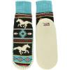 Horse Fair Isle Knitted Slipper Socks