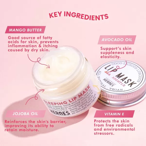 100 Natural Vegan Lip Butter Sleeping Lip Mask Overnight Lip Moisturizer and Conditioner for Dry Lips Intensive Lip Balm and Lip Therapy Skin Care with Mango butter Bakuchiol  Collagen Boosting01  Original All Nighter