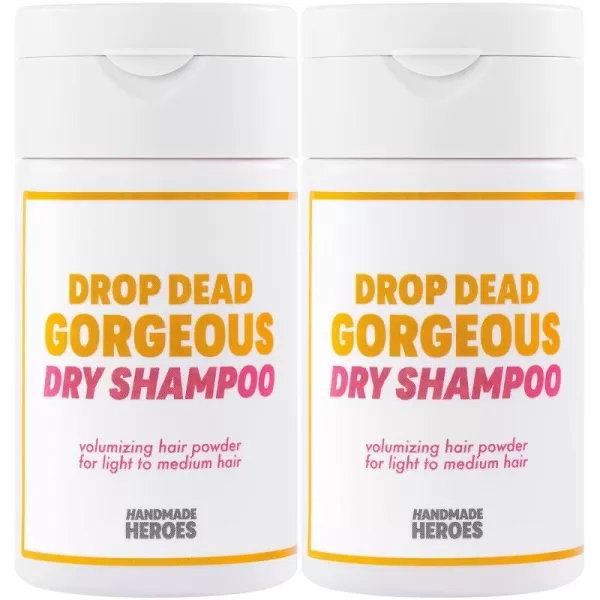 Handmade Heroes Non Aerosol Dry Shampoo Volume Powder  18oz  100 Natural ampamp Vegan  For Dark Hair ampamp Brunette Hair05  Light to Medium Hair 2pc