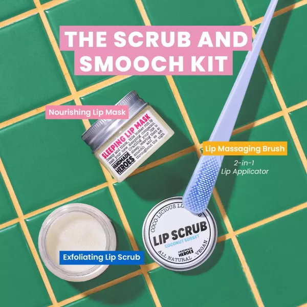 100 Natural Lip Scrub and Lip Mask Vegan Conditioning Bakuchiol Lip Exfoliator and Cuticle Oil Set  Lip Therapy and Healthy Nails Clean Skincare