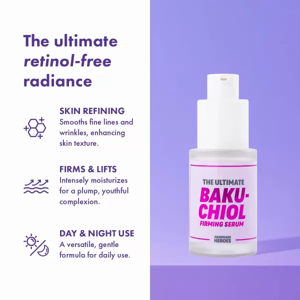 Handmade Heroes The Ultimate Bakuchiol Firming Face and Neck Lightweight Cream AntiAging for Neck and Dcollet Day ampamp Night Face Cream  Moisturizing and Lifting