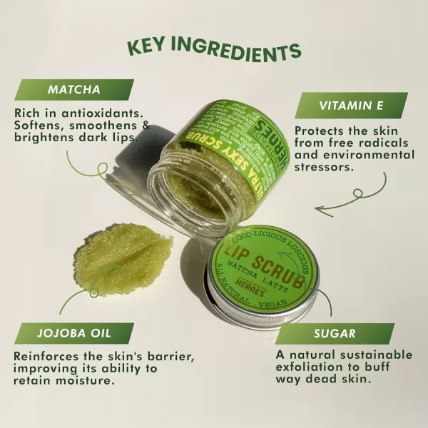 Perfect Pair for Nourished Lips and Radiant Skin  100 Natural Lip Scrub Matcha Latte and Bakuchiol Booster Oil