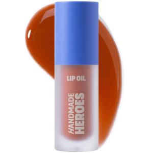imageHandmade Heroes 100 Natural Vegan Lip Oil with Squalane NonSticky Lip Gloss Moisturizing Shiny Nourishing Korean Lip Gloss  Pack of 3Sugar Peach