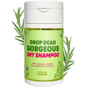 imageHandmade Heroes Dry Shampoo with Rosemary Oil for Hair Growth Healthier Looking Hair Volumizing Non Aerosol Drop Dead Gorgeous Dry Shampoo Rosemary 18oz Light to Medium 1pcMedium to Dark 1pc