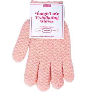 imageHandmade Heroes Tough Love Exfoliating Gloves  2pc Reusable Body Scrub Washcloth Mitt for Shower Bath ampamp Spa Dead Skin Remover Ingrown Hair ampamp SelfTan Exfoliator Shower Accessories for Smooth Skin