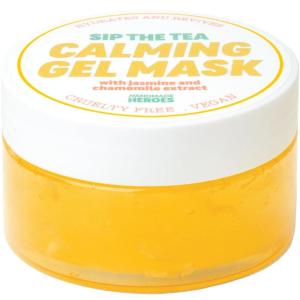 imageHandmade Heroes Sip The Tea Calming Gel Mask  Soothing Hydrating Facial with Chamomile Jasmine ampamp Hyaluronic Acid  Vegan Skincare for Dry Sensitive Skin  Skin Plumping Rinse Off Formula 34 Fl oz