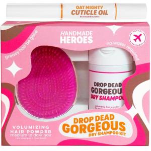 imageHandmade Heroes Non Aerosol Volumizing Dry Shampoo Hair Care Kit Brunette ampamp Colloidal Oat Cuticle Oil Pen