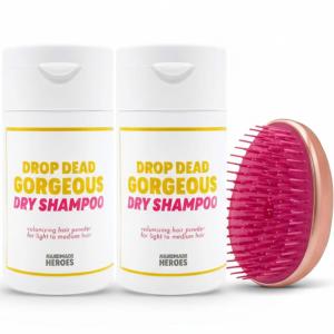 imageHandmade Heroes Non Aerosol Volumizing Dry Shampoo Powder ampamp Hair Brush for Light Hair ampamp Blonde Hair  Clean Beauty Vegan Hair Care