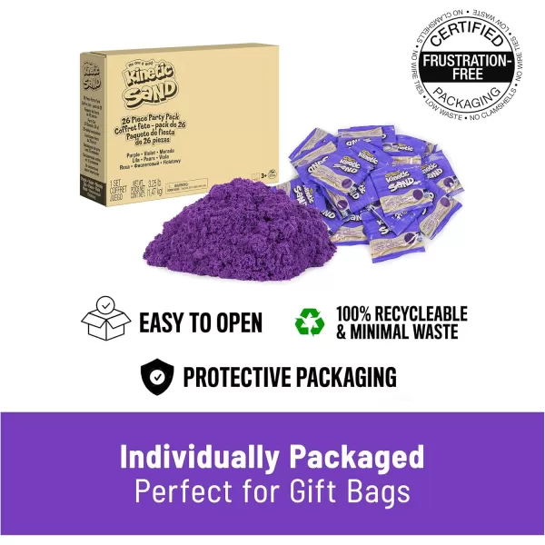 Kinetic Sand 26Piece Purple Play Sand Party Pack Online Exclusive for Party Favors Goodie Bags and More Sensory Toys for Kids Ages 3 and upPurple Party Pack