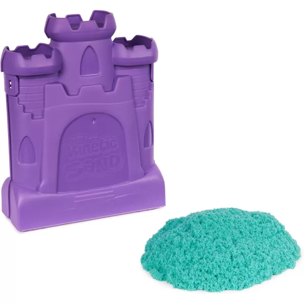 Kinetic Sand Castle Case with 1lb Teal Play Sand Multipurpose Play Space and Storage Container Sensory Toys for Kids Ages 3 and upTeal