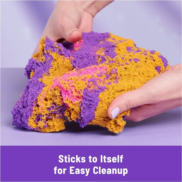 Kinetic Sand Mermaid Crystal Playset Over 1lb of Play Sand Gold Shimmer Sand Storage and Tools Sensory Toys for Kids Ages 3 and upMermaid Crystal Playset