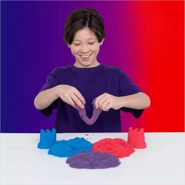 Kinetic Sand Mermaid Crystal Playset Over 1lb of Play Sand Gold Shimmer Sand Storage and Tools Sensory Toys for Kids Ages 3 and upRainbow Mix Set