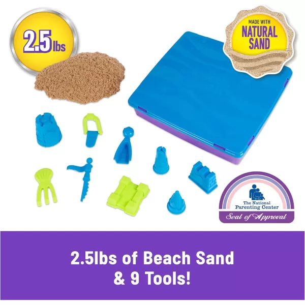 Kinetic Sand The Original Moldable Play Sand 325lbs Beach Sand Sensory Toys for Kids Ages 3 and up Amazon ExclusiveDeluxe Beach Castle Playset