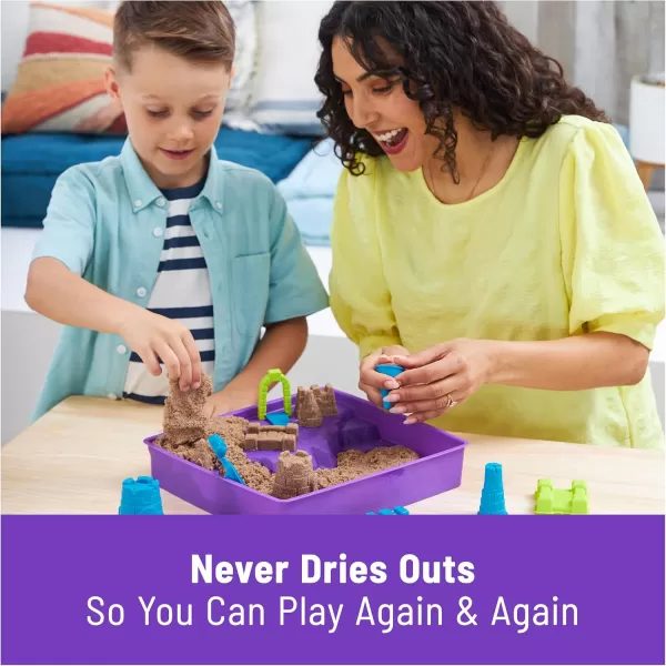 Kinetic Sand The Original Moldable Play Sand 325lbs Beach Sand Sensory Toys for Kids Ages 3 and up Amazon ExclusiveDeluxe Beach Castle Playset