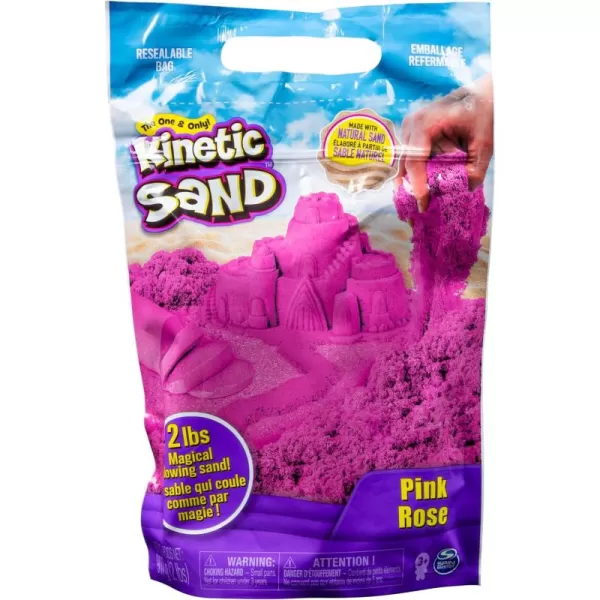 Kinetic Sand Castle Case with 1lb Teal Play Sand Multipurpose Play Space and Storage Container Sensory Toys for Kids Ages 3 and upPink