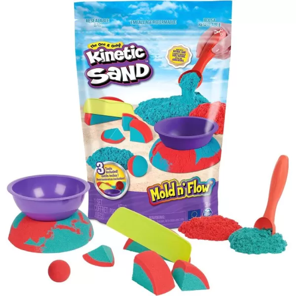 Kinetic Sand Castle Case with 1lb Teal Play Sand Multipurpose Play Space and Storage Container Sensory Toys for Kids Ages 3 and upRed and Teal