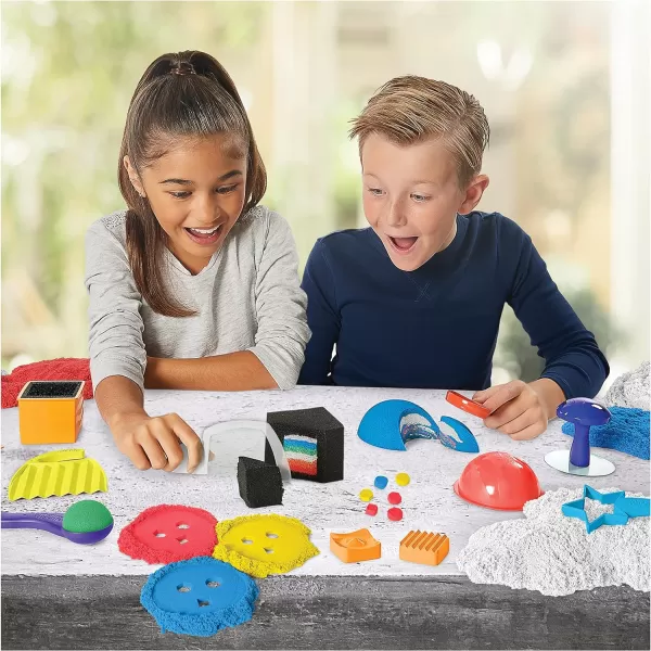 Kinetic Sand Sandisfactory Set 45lbs of Colored and Rare White 10 Tools and Molds Play Sand for Kids Ages 3 and Up Amazon Exclusive