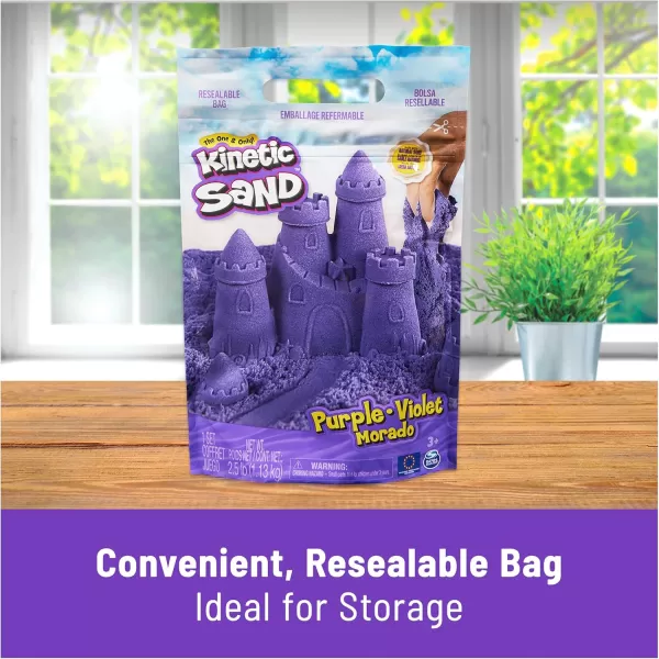 Kinetic Sand 25lbs Blue Play Sand Moldable Sensory Toys for Kids Resealable Bag Ages 3New Purple 25lb