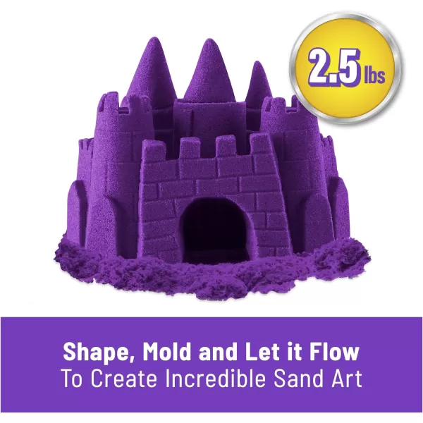 Kinetic Sand 25lbs Blue Play Sand Moldable Sensory Toys for Kids Resealable Bag Ages 3Purple
