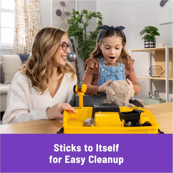 Kinetic Sand Construction Site Folding Sandbox with Toy Truck 2lbs Play Sand Sensory Toys for Kids Back to School Classroom Must Haves Ages 3Construction Site