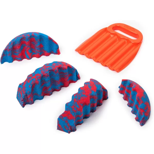 Kinetic Sand SquishMotion Playset with 1lb Pink Yellow Blue Play Sand Stamper ampamp 5 Tools Reusable Storage Case Sensory Toys for Kids Ages 5Sandisfying Set