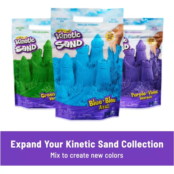 Kinetic Sand SquishMotion Playset with 1lb Pink Yellow Blue Play Sand Stamper ampamp 5 Tools Reusable Storage Case Sensory Toys for Kids Ages 5Super Sandisfying Set New