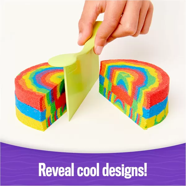 Kinetic Sand Swirl N Surprise Playset with 2lbs of Play Sand Including Red Blue Green Yellow and 4 Tools Sensory Toys for Kids Ages 3 and up